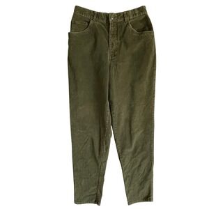 Field Gear Vintage Corduroy Pants Women's Size 6 High Waist Olive Green